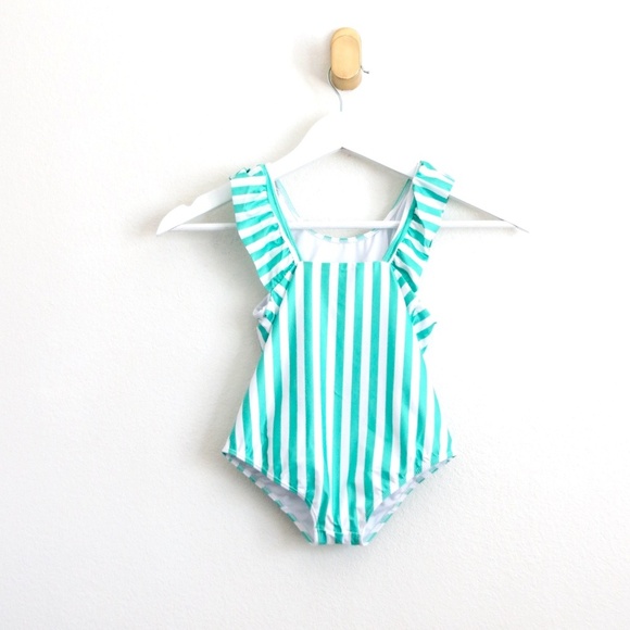 NEW! Kenny Flowers Kiddy Flowers The Lanai Ruffle One Piece UPF 50+ Girls SZ 10 - Picture 10 of 13